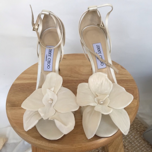 JIMMY CHOO AURELIA SATIN SANDALS - Picture 3 of 6